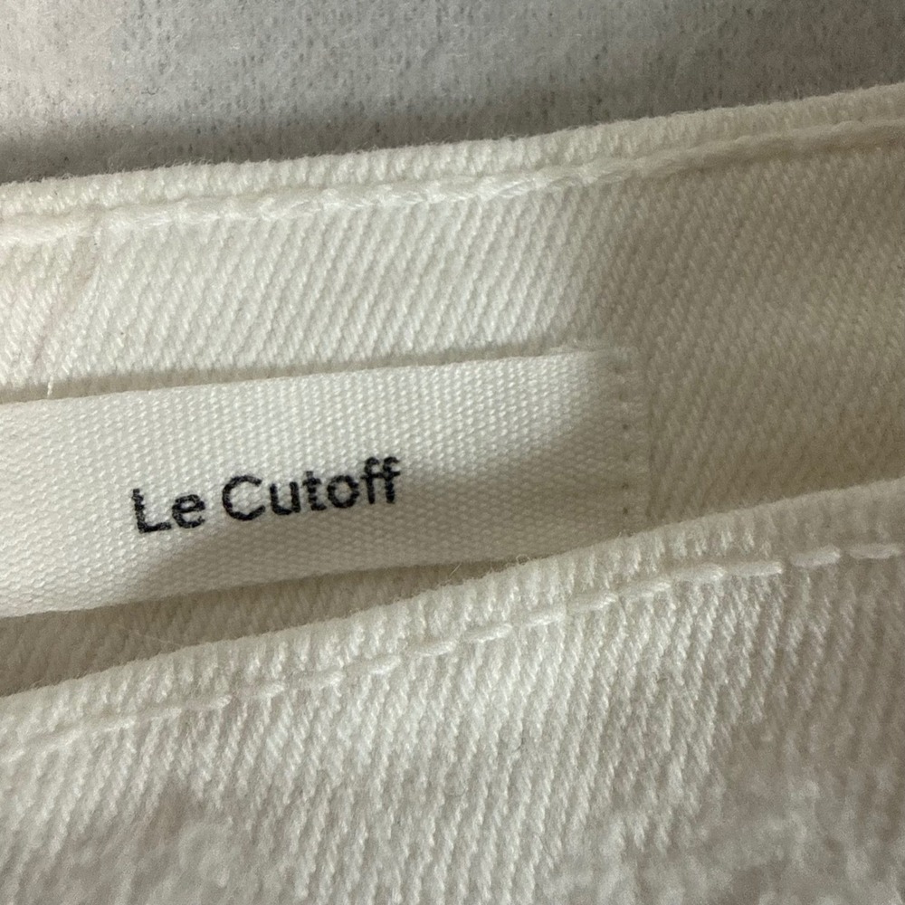Frame Le Cutoff‎ Denim Shorts Womens 28 White Distressed Raw Hem Summer Festival - Picture 6 of 11
